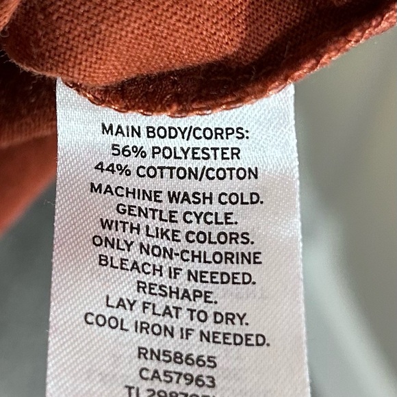 Rust Long Sleeve Ruched Dress - Picture 4 of 4